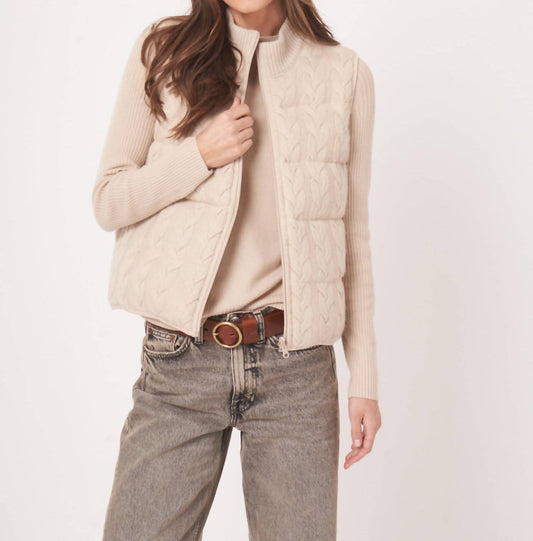 Repeat Cashmere - Women's Reversible Cashmere Cable Vest