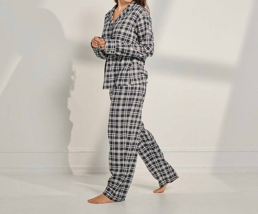 The Sleep Code - Brushed Flannel Plaid Long Pajama Set