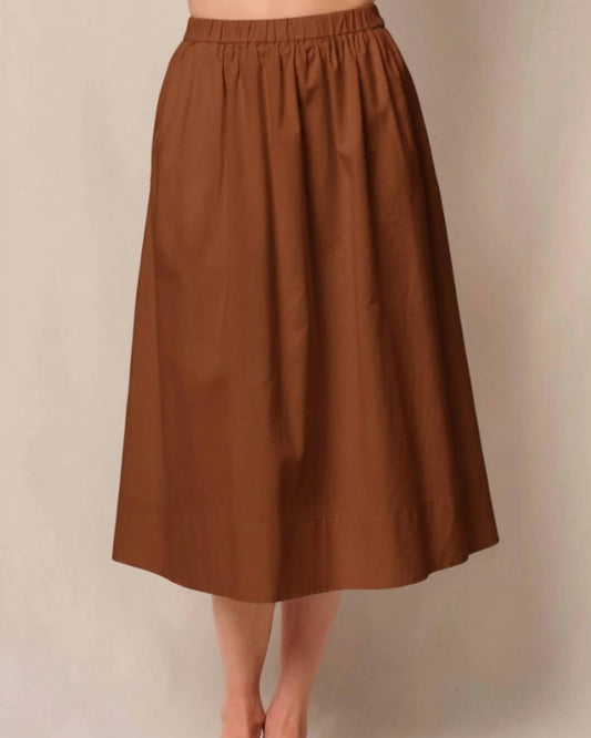Stateside - Voile Ribbed Waist Midi Skirt
