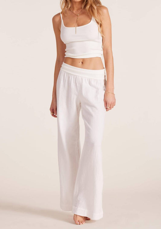 Bobi - Fold Over Waist Beach Pant