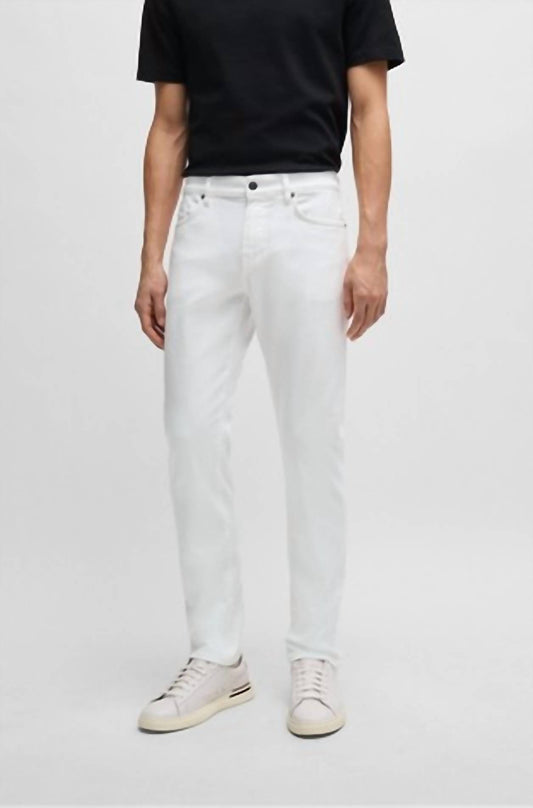 Hugo Boss - Hugo Boss Men's Cotton Denim Jeans Cashmere Touch Delaware White Side Pockets
