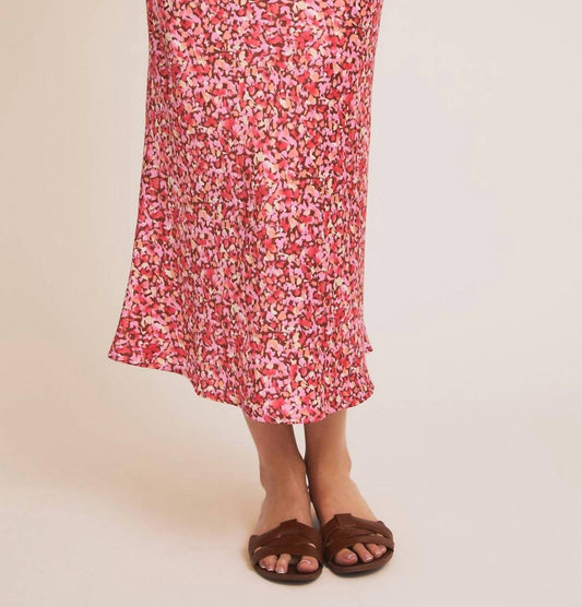 Gilli - Evan Floral Satin Midi Skirt