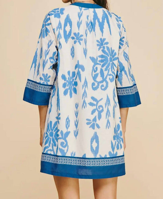 Pinch - Navy Ikat Tunic