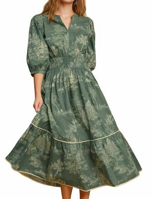 Umgee - Printed Midi Dress