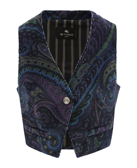 Etro - Women's Paisley Corduroy Velvet Vest