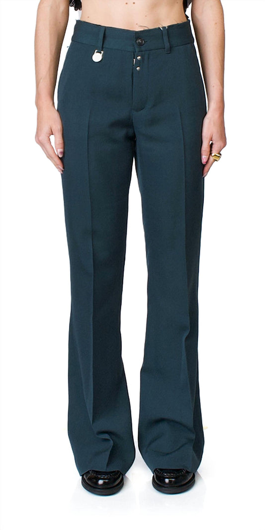 Maison Margiela - Wide Leg Trousers Petrol Pants