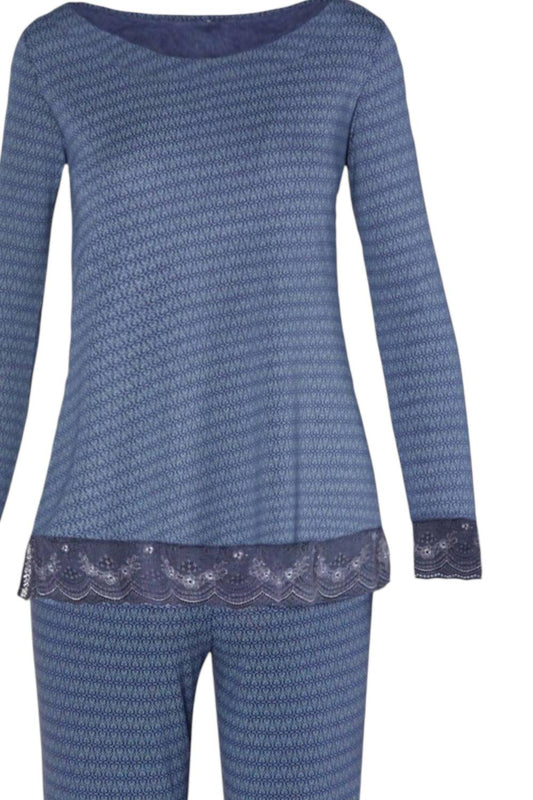 Twelve Eighty Eight - Women's Venice Long Sleeve Bateau Neck Pajama Set