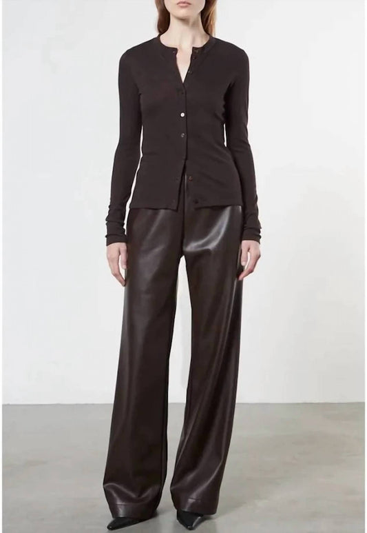 Enza Costa - Soft Faux Leather Straight Leg Pant