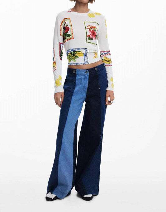 Desigual - Tropical stamps sweater