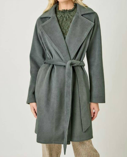 Mystree - Lapel Collar Robe Coat