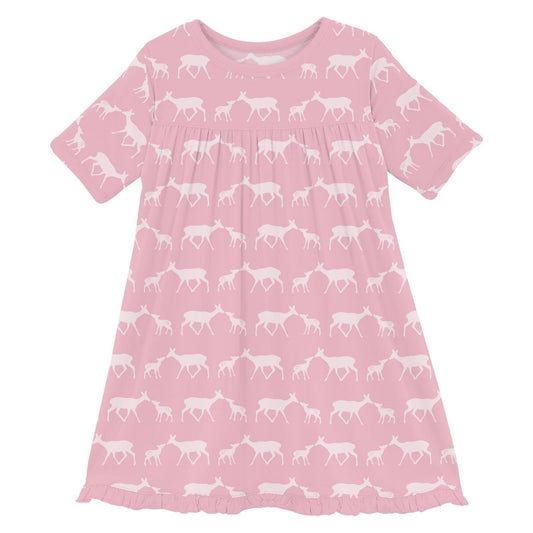 Kickee - Baby Girl's Classic Short Sleeve Swing Dress