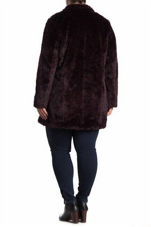 Kenneth Cole - Soft Faux Fur Mid Length Coat