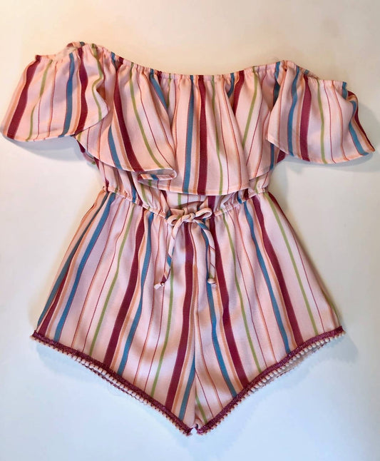Vintage Havana - Girl's Off Shoulder Romper