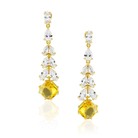 Sahira Jewelry Design - Women's Soleil Cubic Zirconia Drop Earring