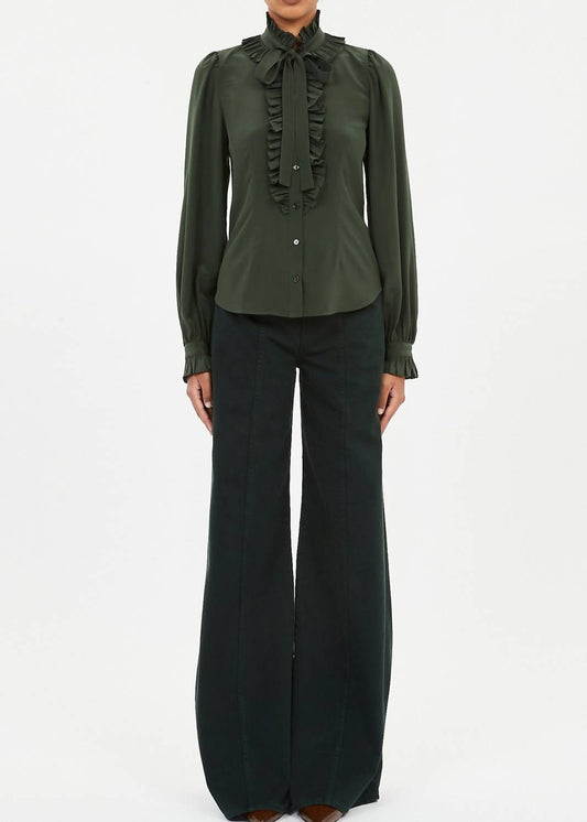 Ulla Johnson - Catroux Silk Long Sleeve Button Front Blouse