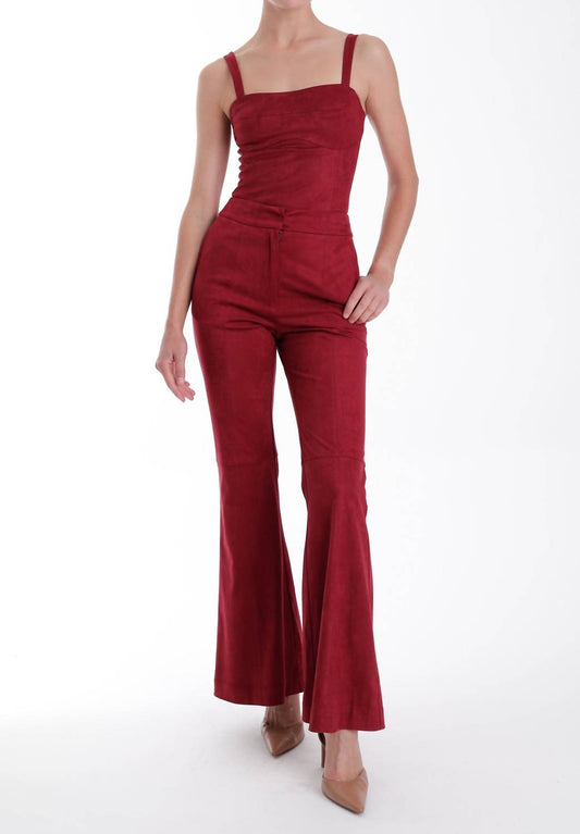 Karina Grimaldi - Vernonica Flared Suede Pants