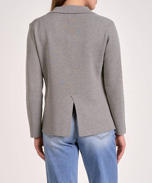 Elan - Single Button Front Sweater Blazer