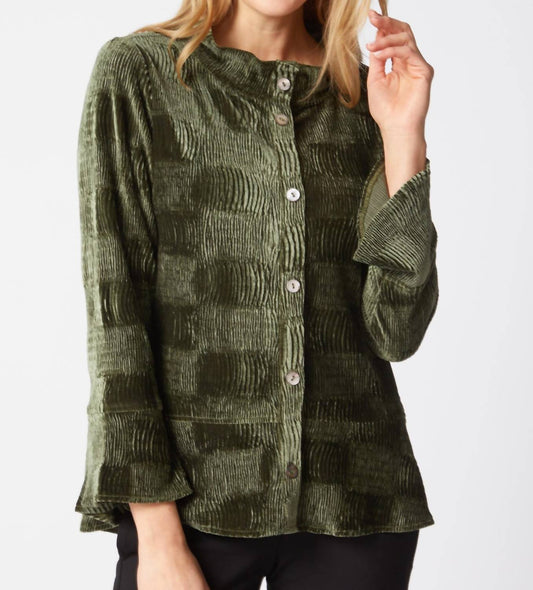 Habitat - Crinkle Velvet Flounce Shirt