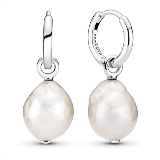 Pandora - Women's Freshwater Pearl Hoop Earrings