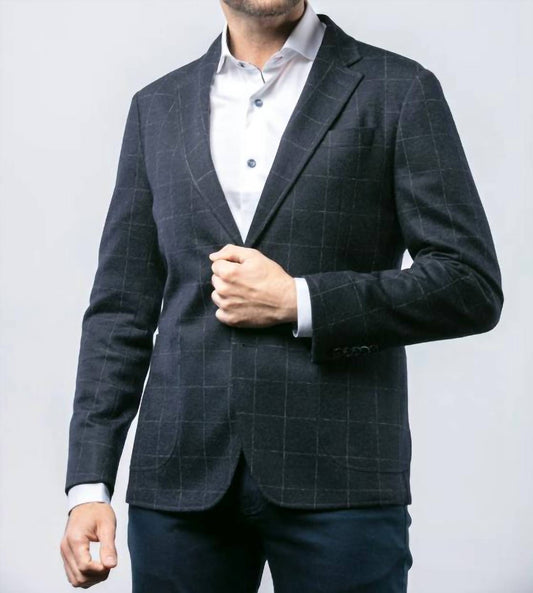 COBALT Blue Windowpane Jacket