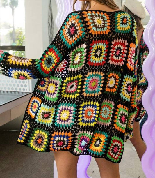 Bibi - Handmade Granny Square Crochet Cardigan