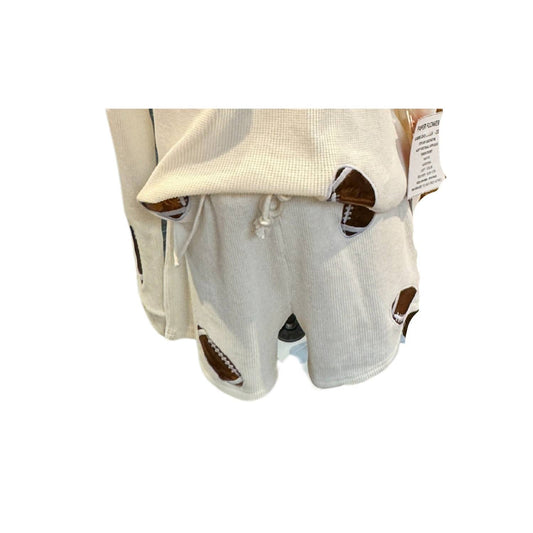 Paper Flower - Girls Game Day Waffle Knit Drawstring Shorts