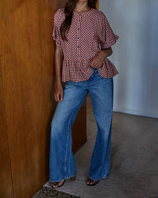 By Together - Gingham Ruffle Top