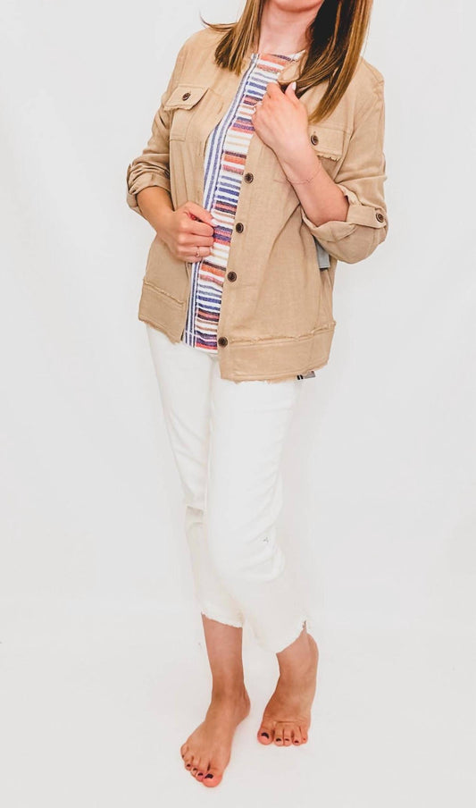 Multiples - Fringe Hem Jacket