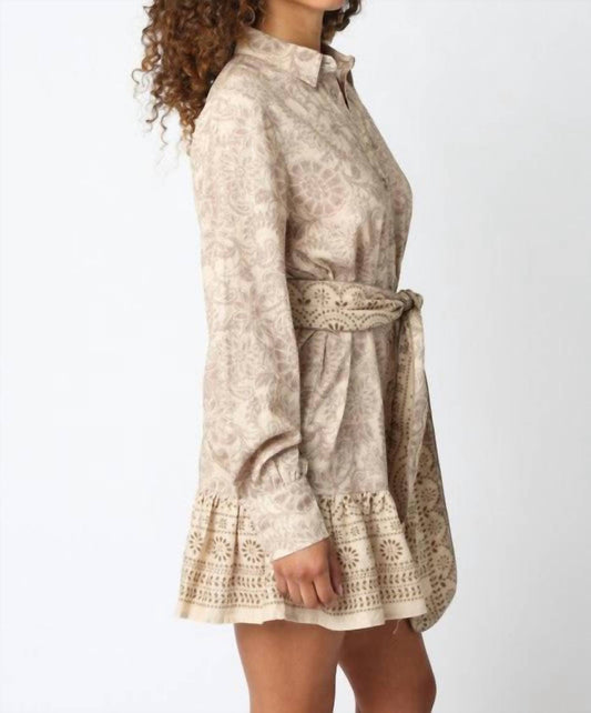 Olivaceous - Carly Ruffled Dress