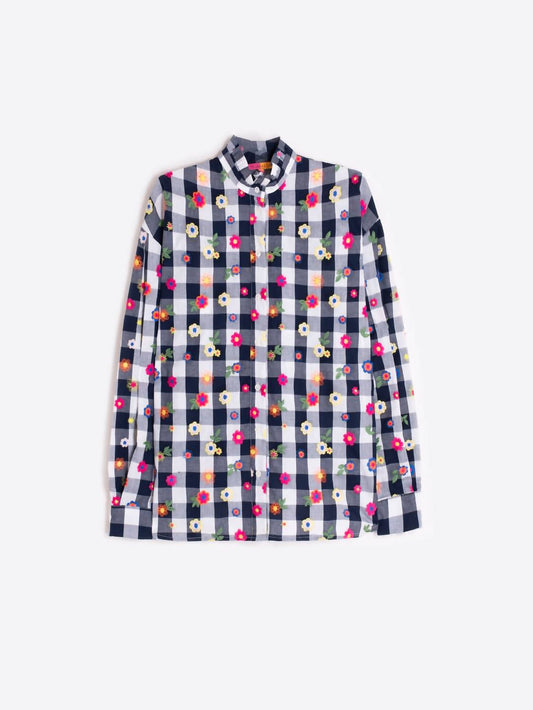 Vilagallo - Plaid Embroidered Shirt