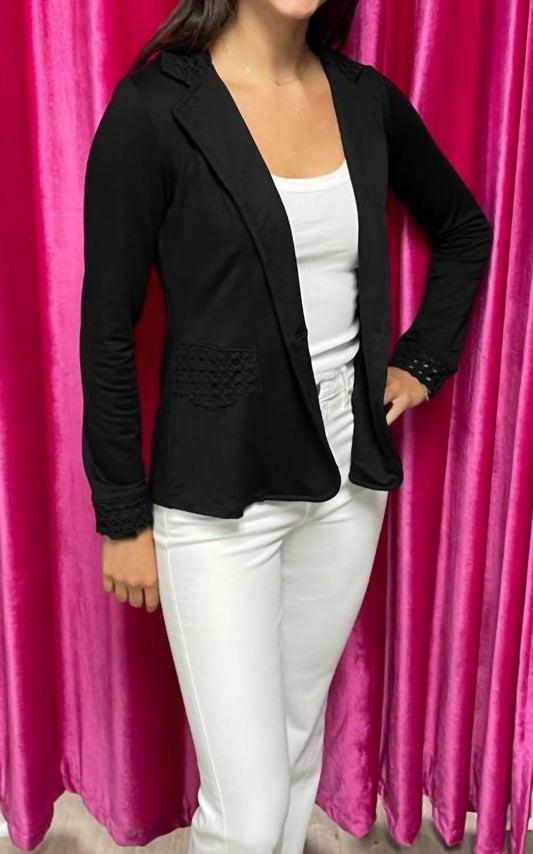 Pete - Blazer With Crochet Back Top