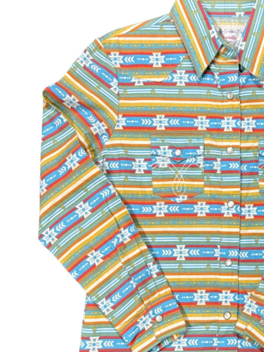 Panhandle - Girl's Light Stripe Snap Shirt