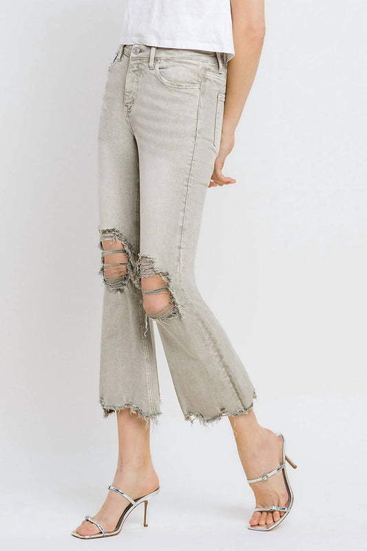 Lovervet - High Rise Crop Flare Jeans