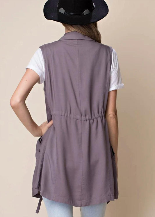 Entro - Trench Dropped Lapel Vest