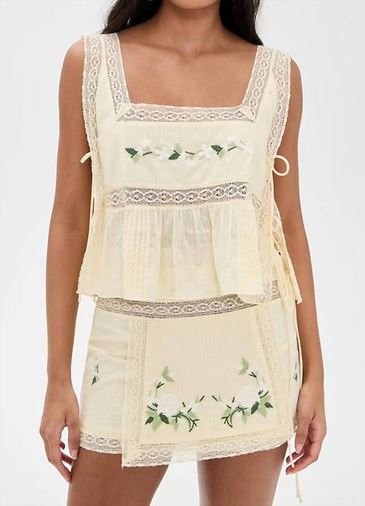 For Love & Lemons - Jolene Embroidered Top