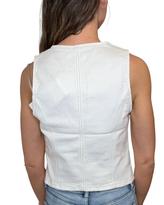 Risen - Valerie Cropped Denim Vest