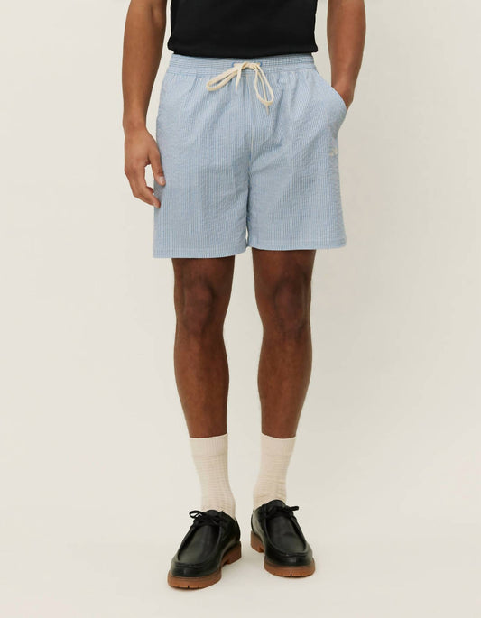 Les Deux - Stan Stripe Seersucker Swim Shorts