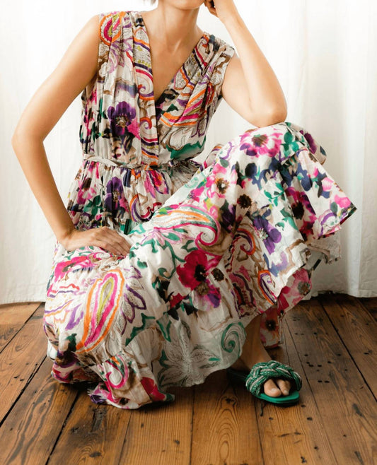 Guadalupe Design - Emilia V-neck Midi Dress