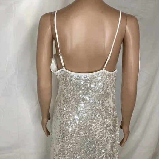 Rumored - Women's Vintage Sequin Slip Maxi Dress