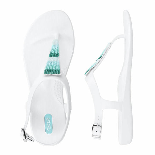 Oka-B - Women Bri-Beaded Tri Strap Sandal
