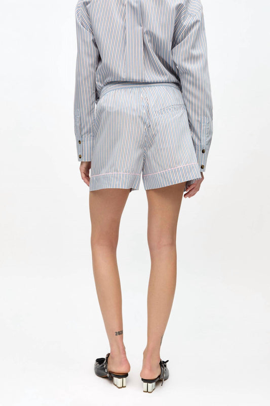Ganni - Yarn Dyed Stripe Elasticated Shorts