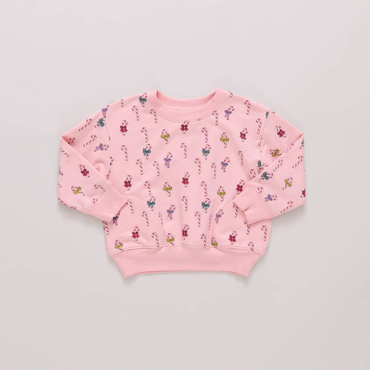 Pink Chicken - Girls Play Graphic Sweatshirt