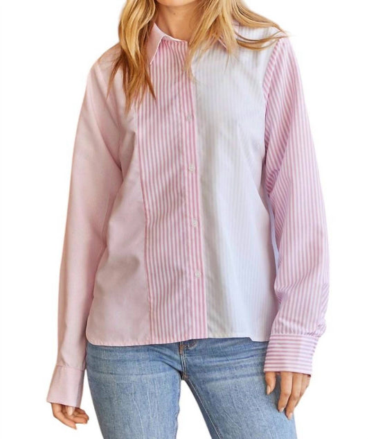 Andree By Unit - Something About You Colorblock Button Down Top