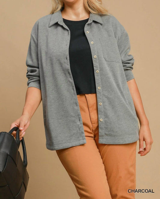 Umgee - Oversized Shirt Jacket Plus