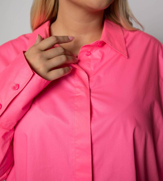 Good American - COATED POPLIN WEEKEND SHIRT