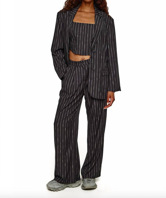 Another Girl - Pinstripe Oversized Blazer