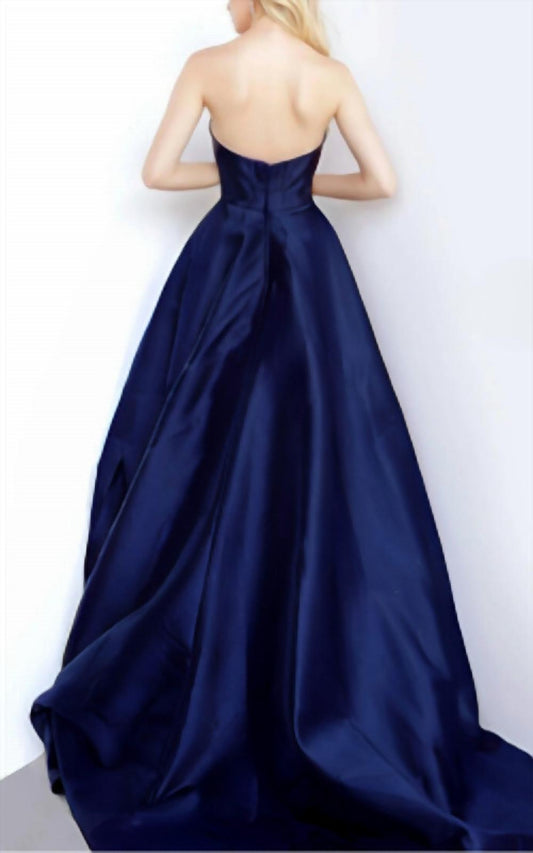 Jovani - Jovani Strapless Ballgown With Peplum