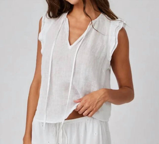 Bella Dahl - Linen Ruffle Sleeve Top