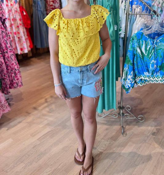 Dear John Denim - Carrie Embroidered Shorts
