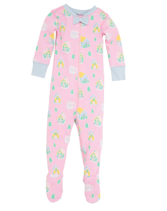 The Beaufort Bonnet Company - Girl's Noelle's Night Night Footed Onesie